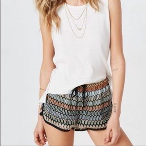 Urban Outfitters Ecoté Melissa Flame Stitch Shorts